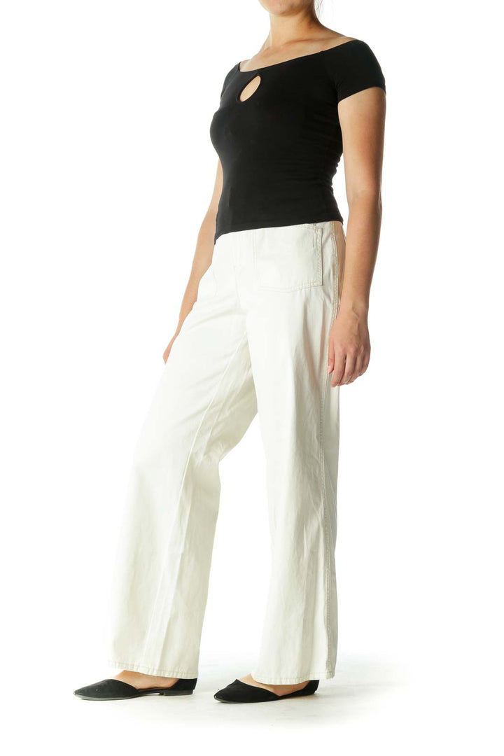 Off-White Wide Leg Pants