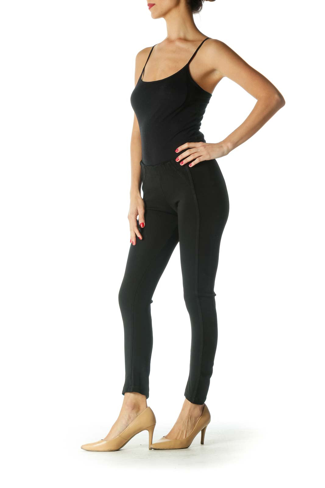 Black Ribbed Leggings