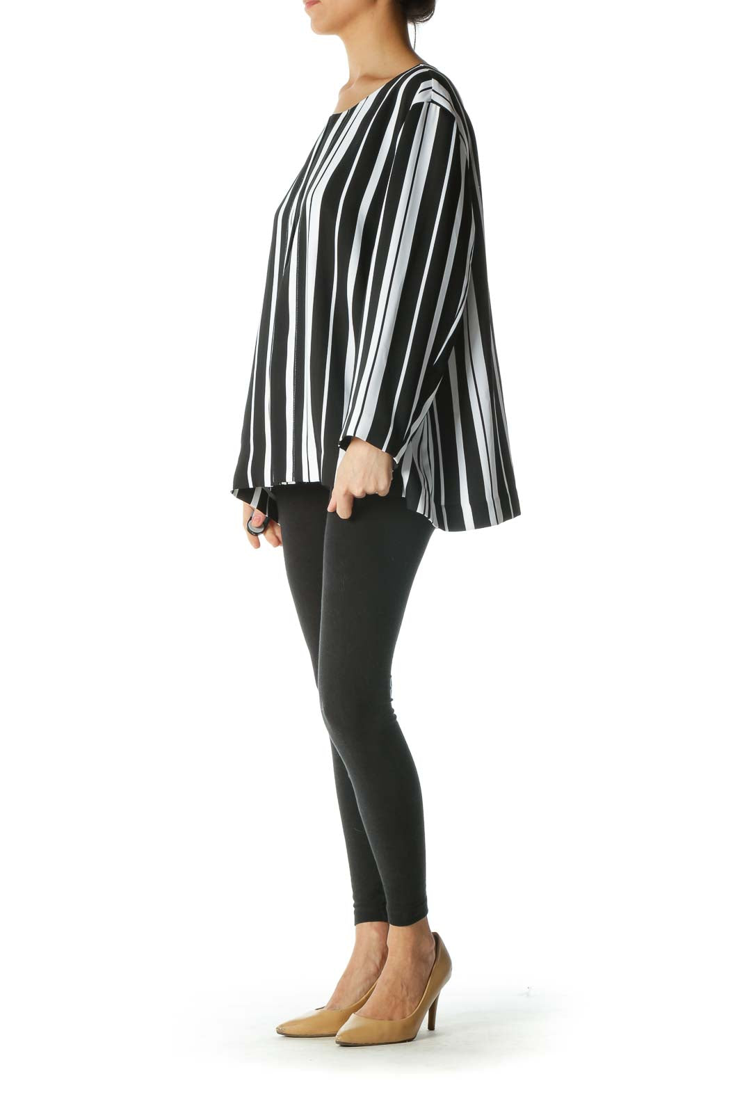 Black White Striped Jacket