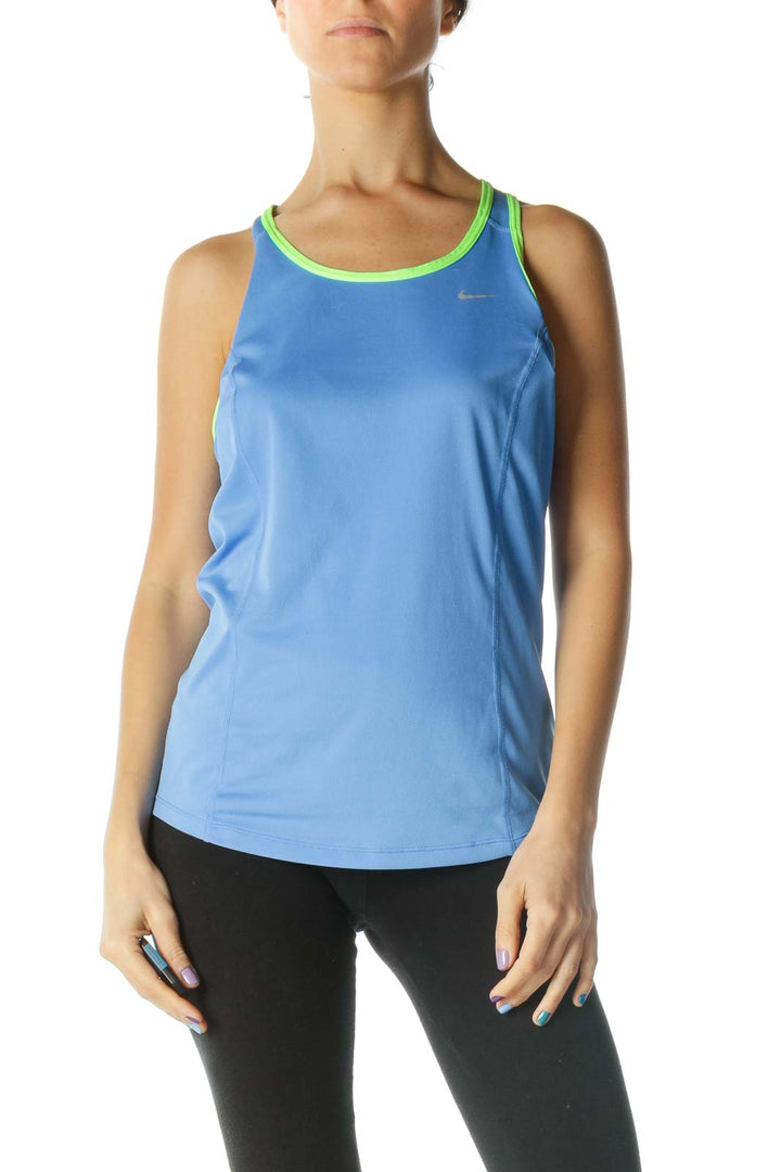 Blue Green Neon Racerback Tank