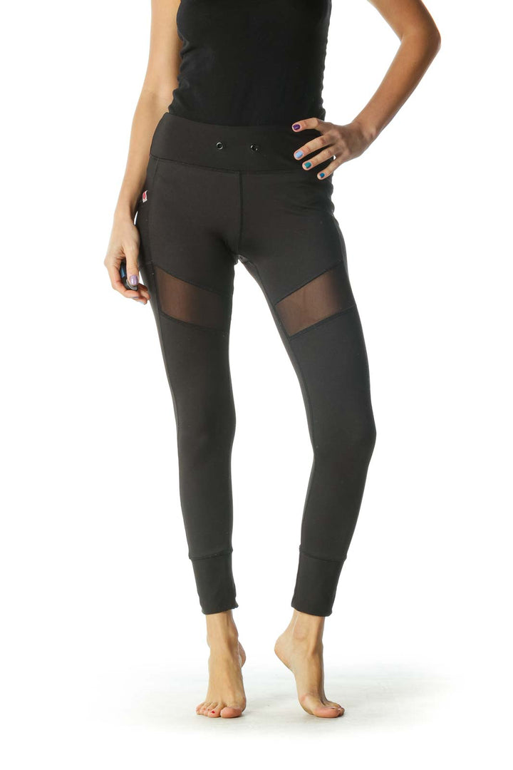 Black Paneled Leggings