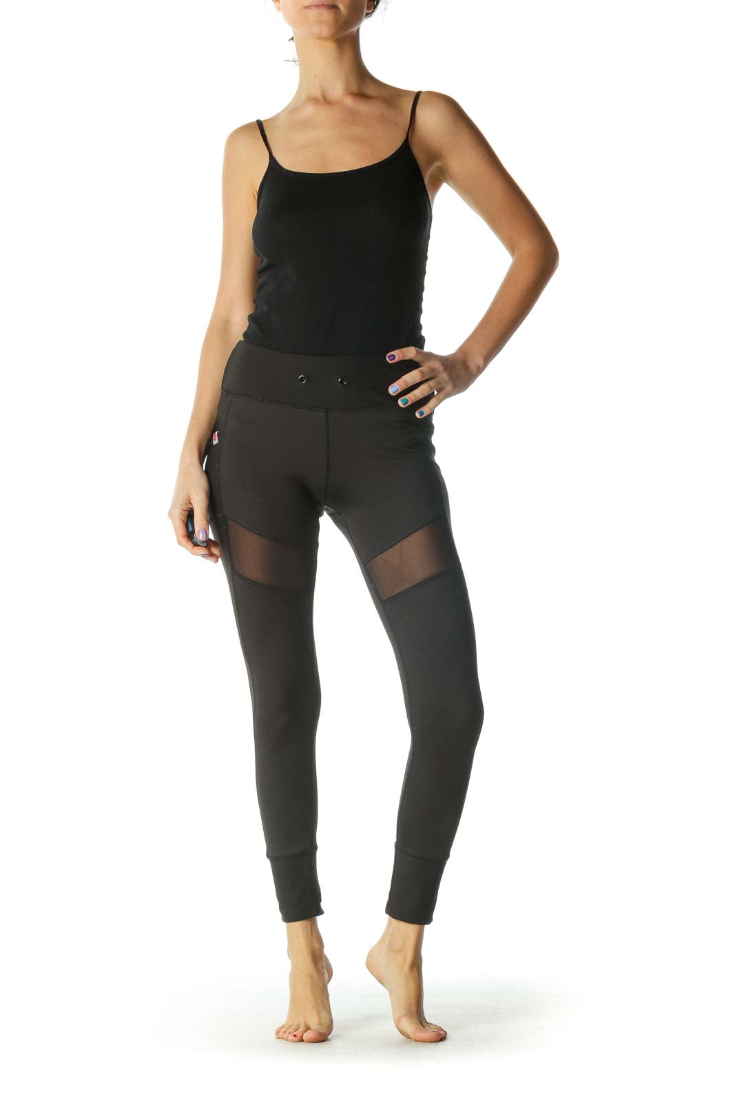 Black Paneled Leggings