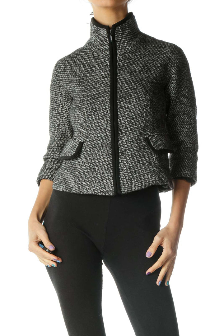 Gray Black Tweed Jacket