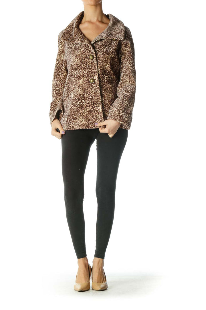 Brown Animal Print Jacket