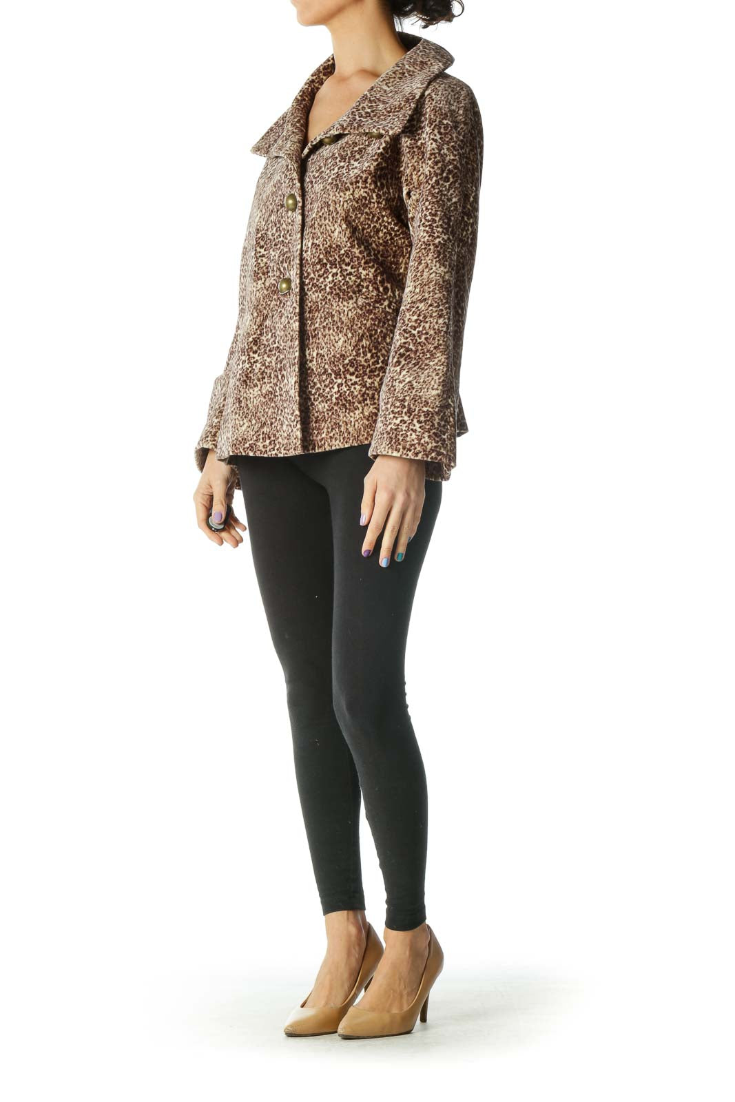 Brown Animal Print Jacket