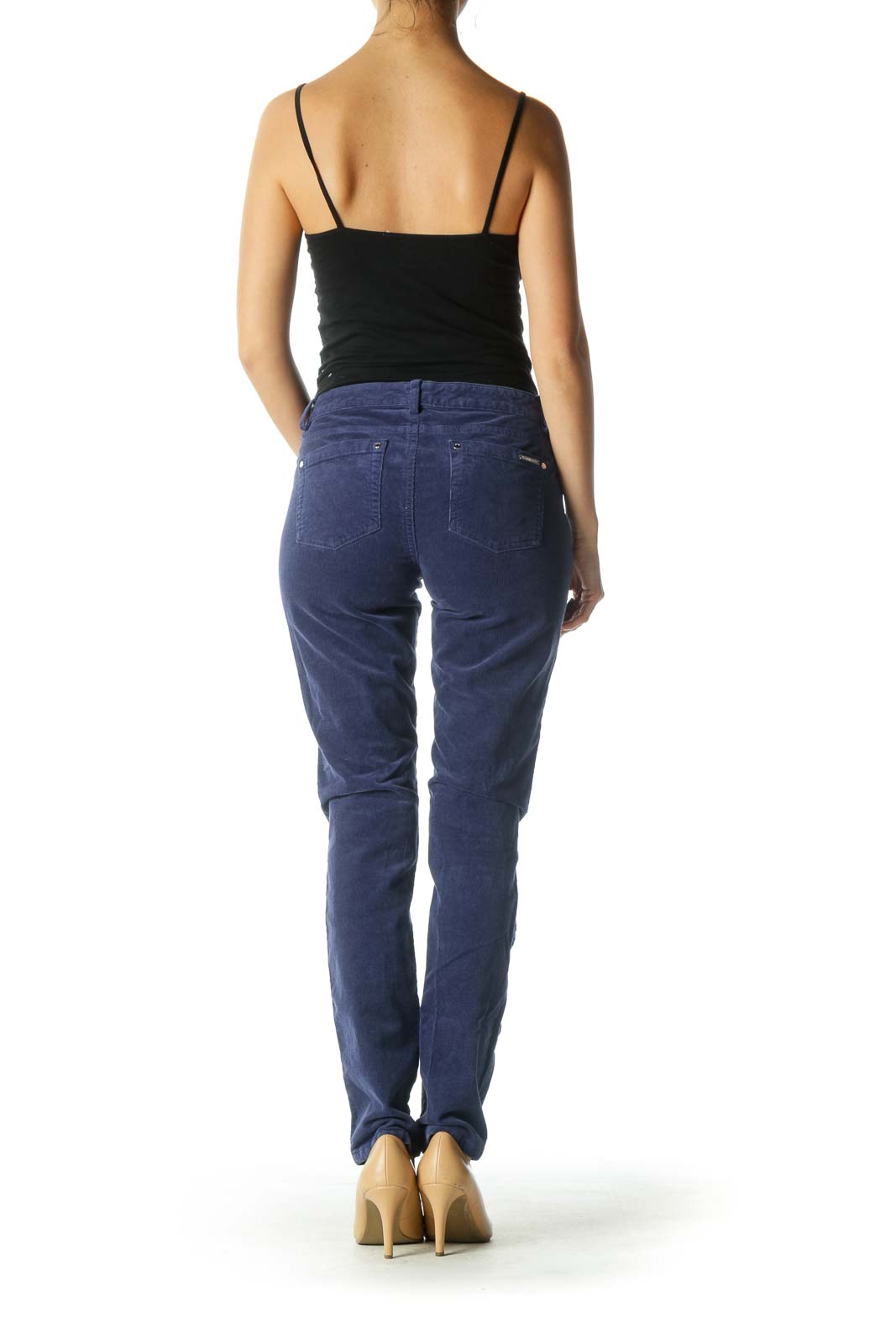 Blue Corduroy Skinny Pants