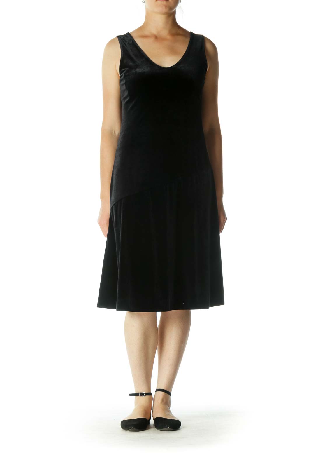 Black Velvet Shift Dress