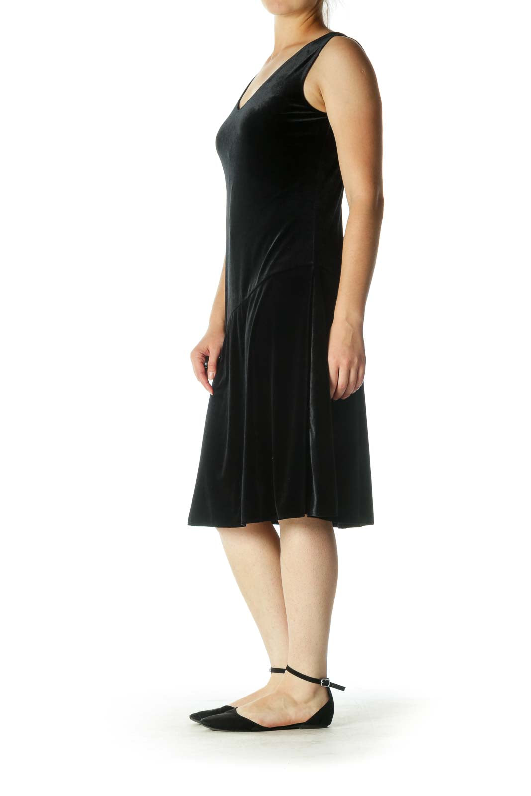 Black Velvet Shift Dress