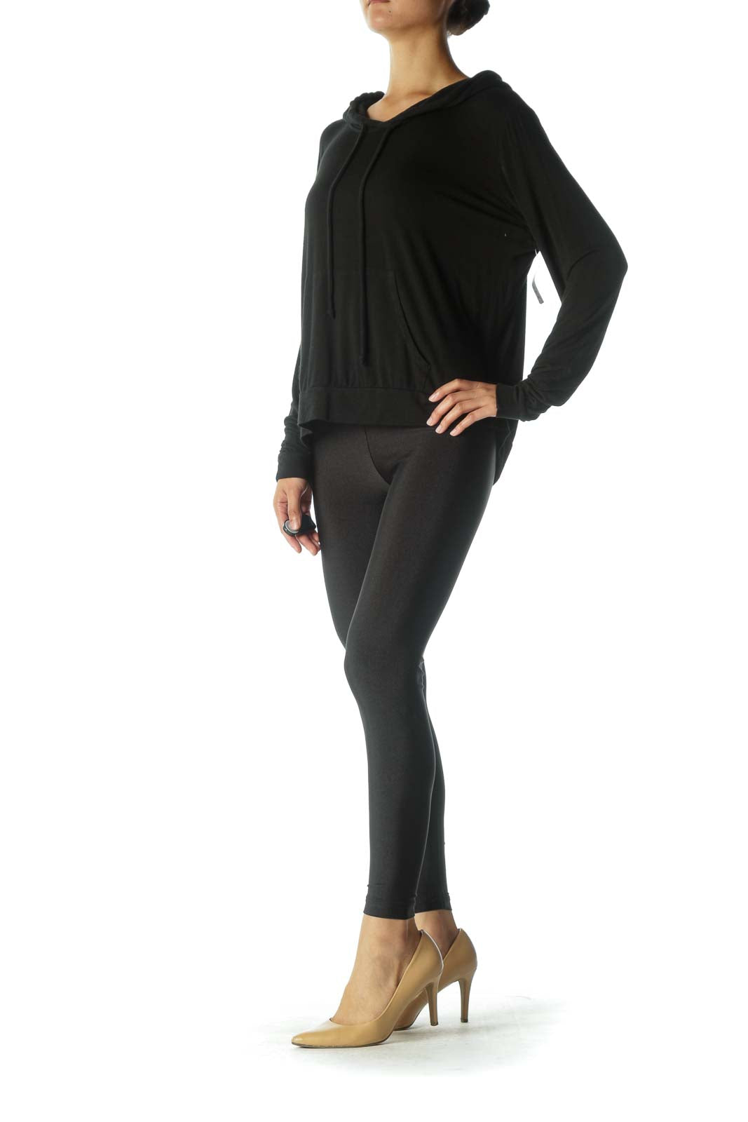 Black Loose Light-Weight Sweatshirt