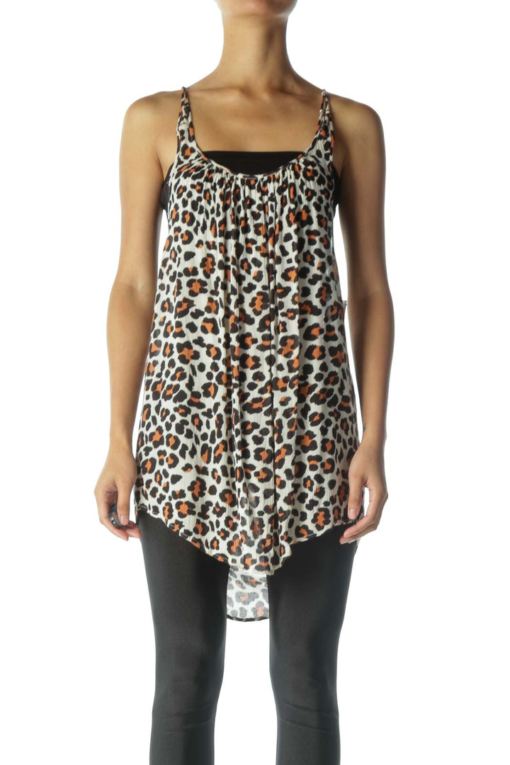 Brown Cheetah Print Tank Top