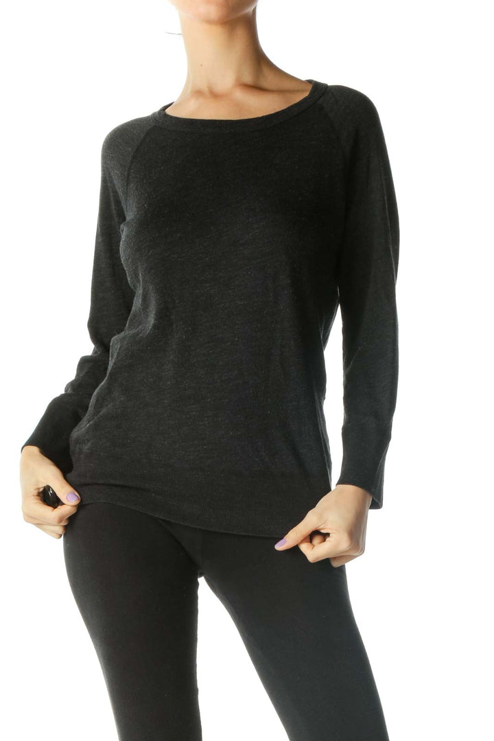 Black Crew Neck Top