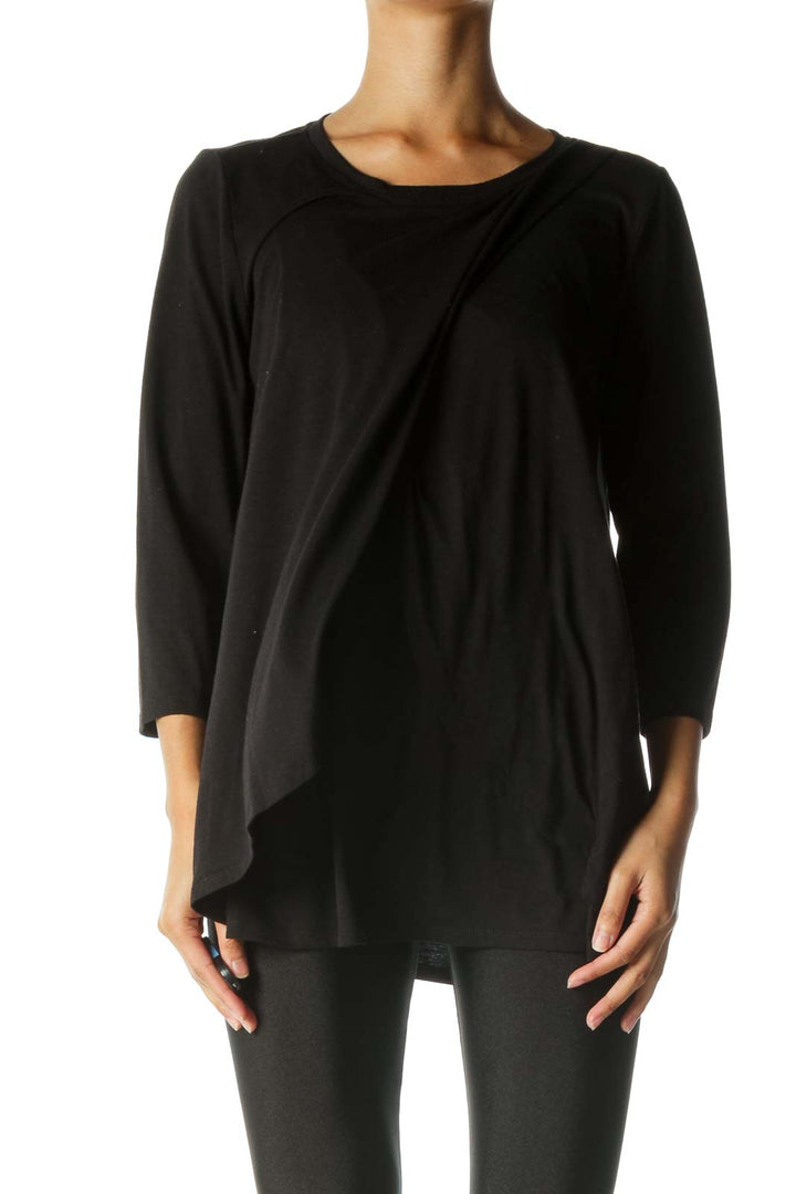 Black Nursing Long Sleeve Shirt