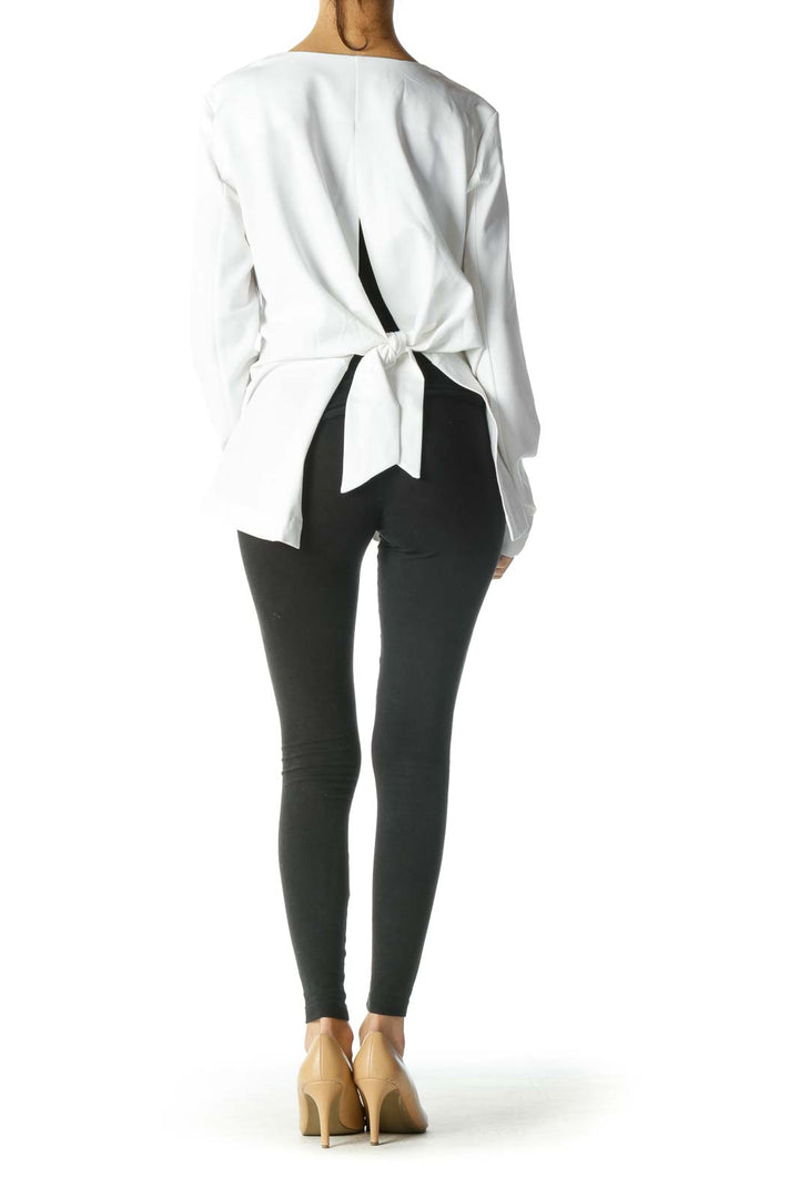 White Jacket with Back Bow