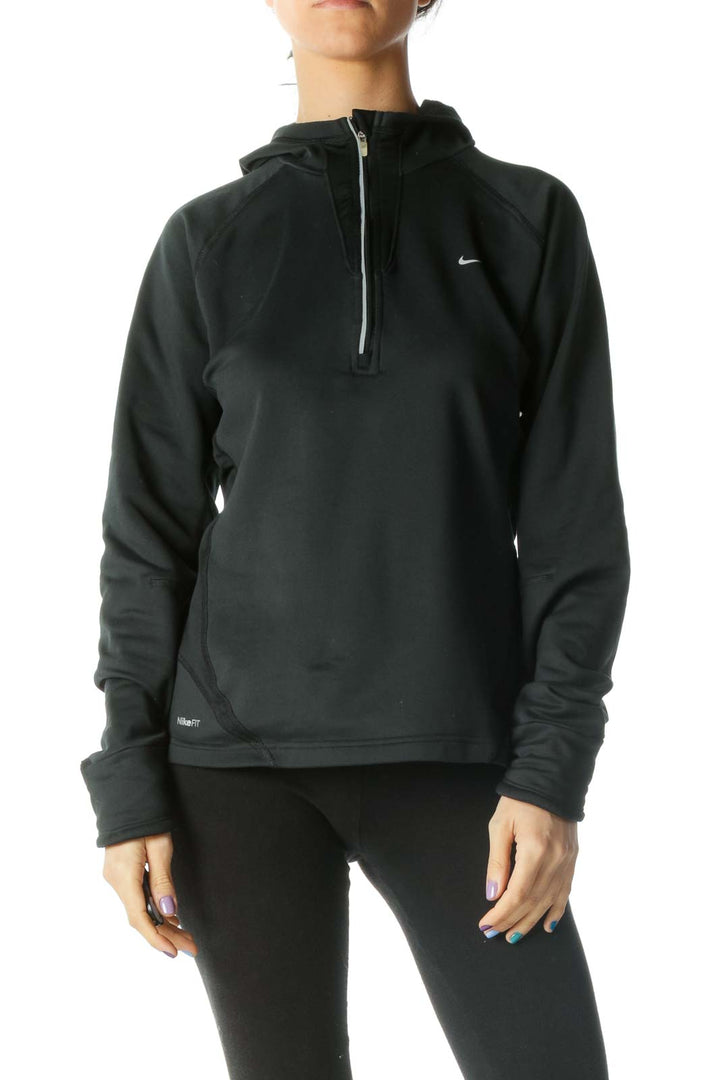 Black Quarter Zip Sports Jacket