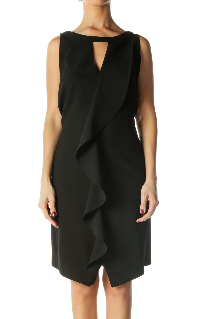 Black Sleeveless Shift Dress