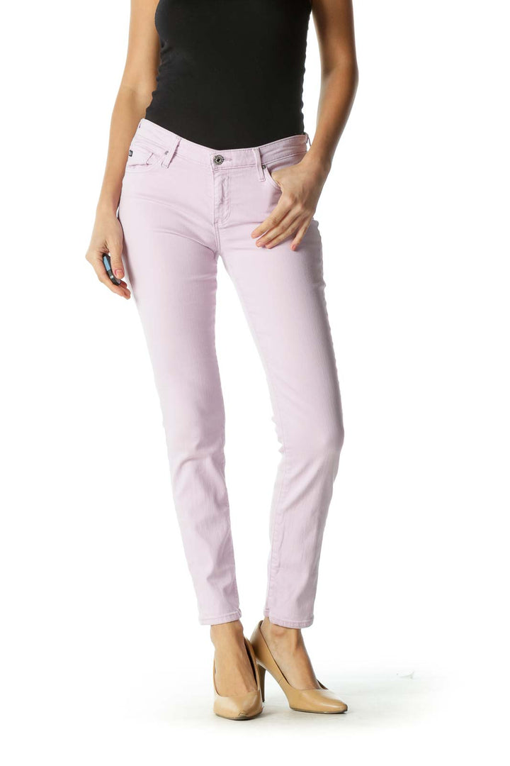 Purple Slim Straight Leg Jeans