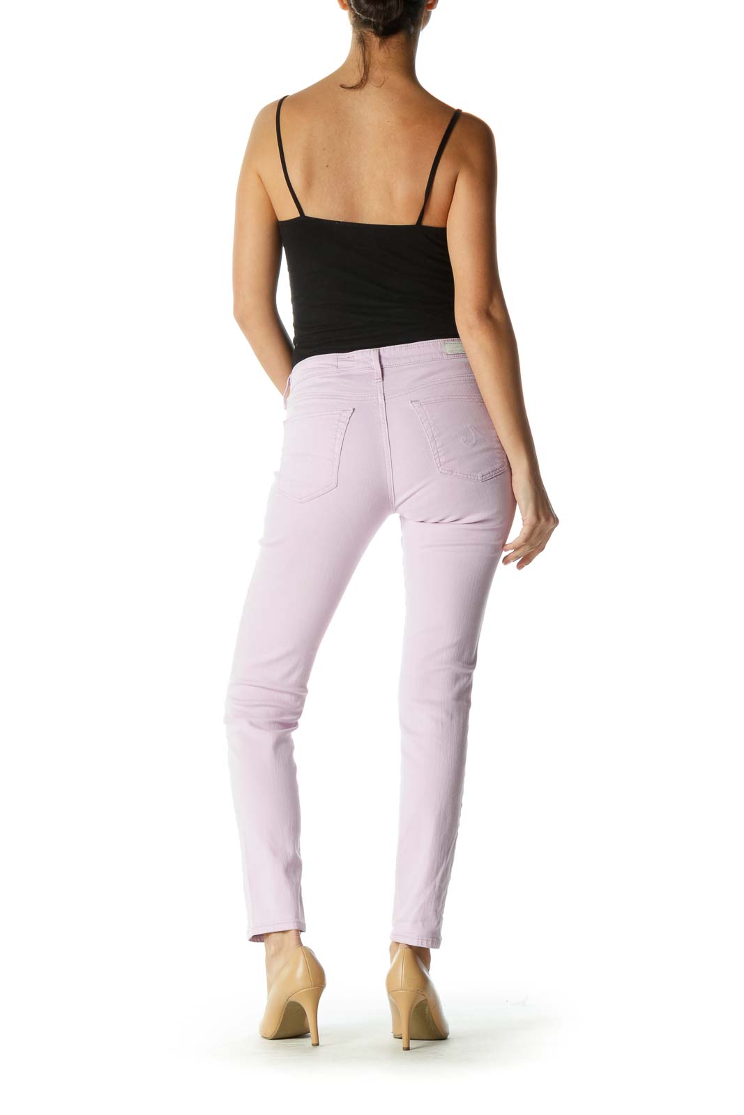 Purple Slim Straight Leg Jeans