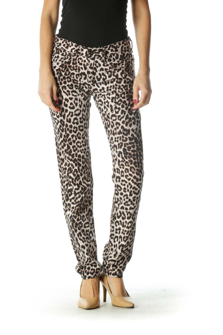 Brown Cheetah Print Pants