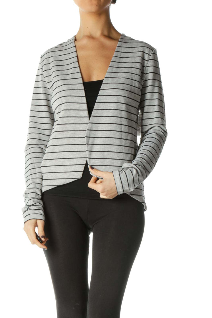 Gray Long Sleeve Blazer