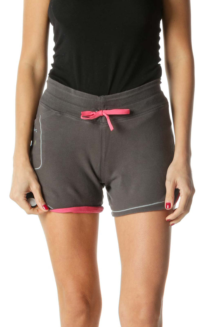 Gray and Pink Active Shorts