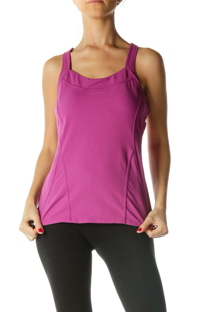 Purple Built-In Bra Active Top