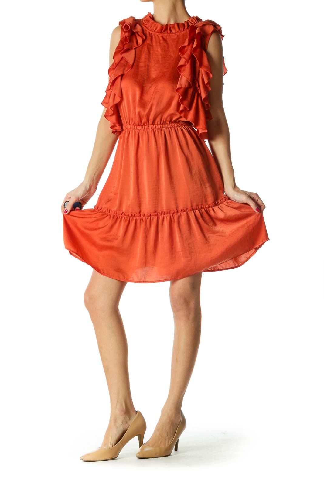 Orange Ruffled Dress