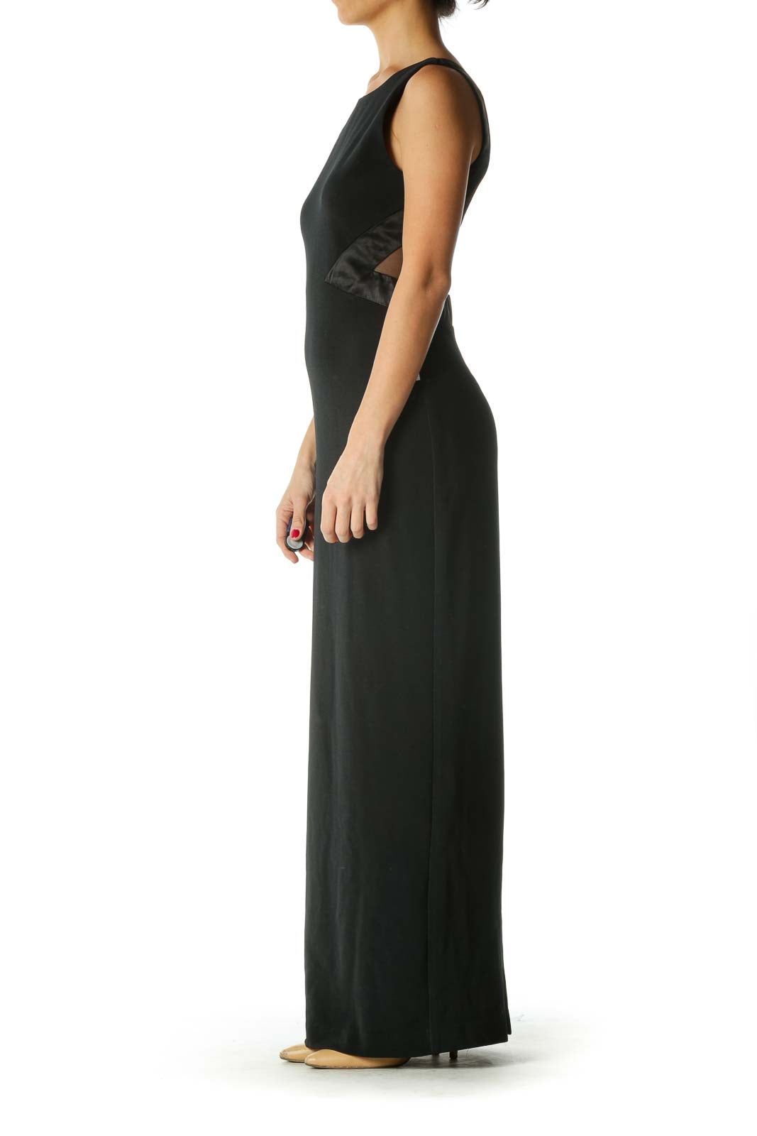 Black Cut-Out Maxi Dress