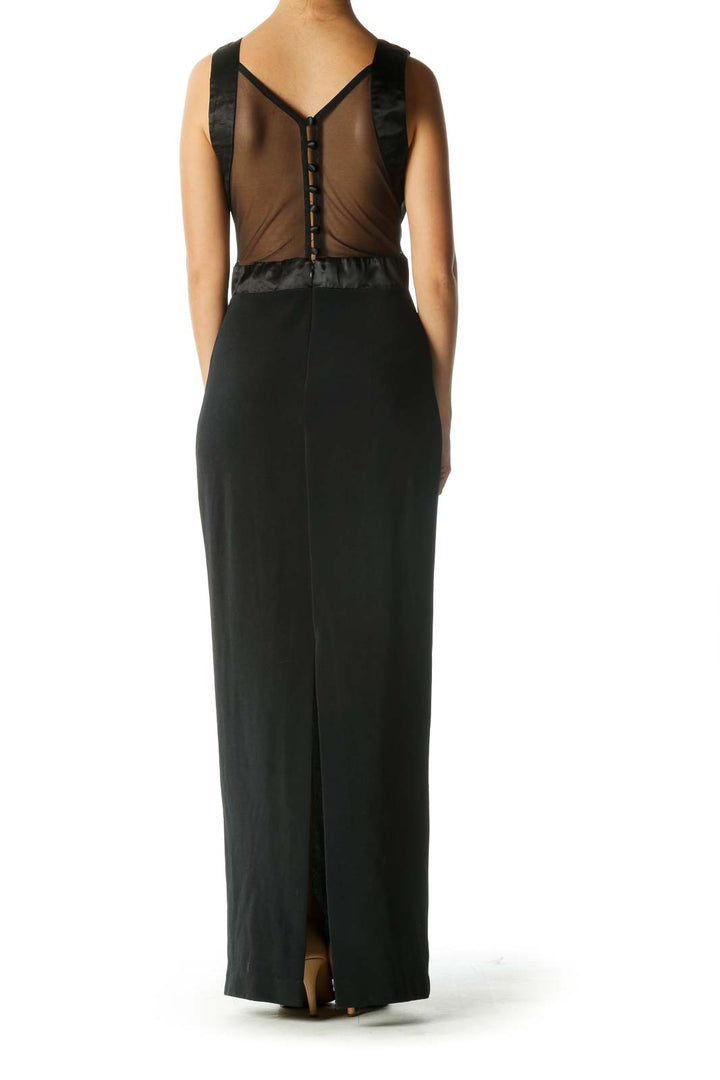 Black Cut-Out Maxi Dress