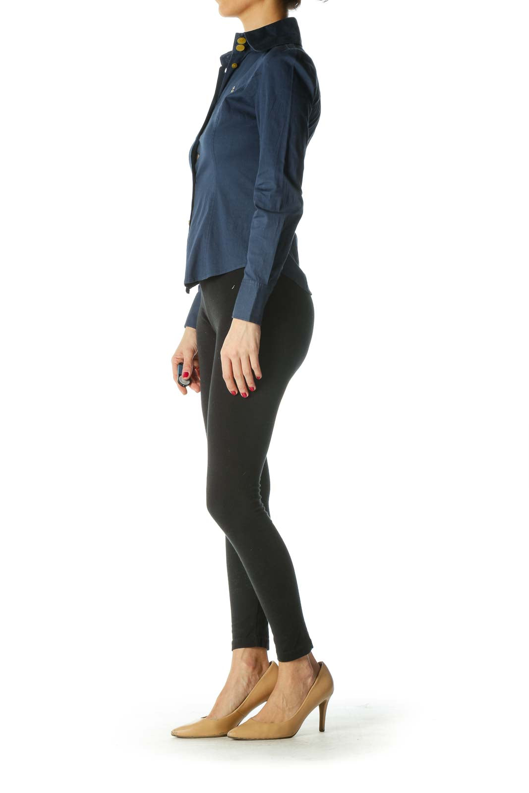 Blue Buttoned Long Sleeve Shirt