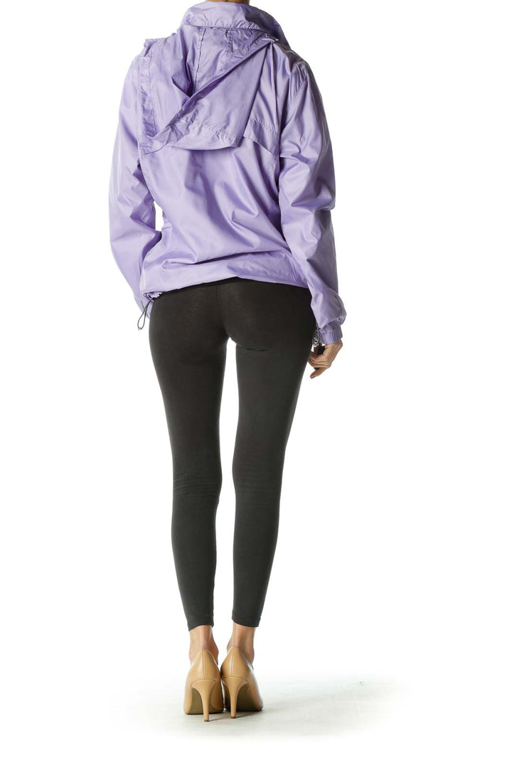 Purple Long Sleeve Windbreaker Jacket