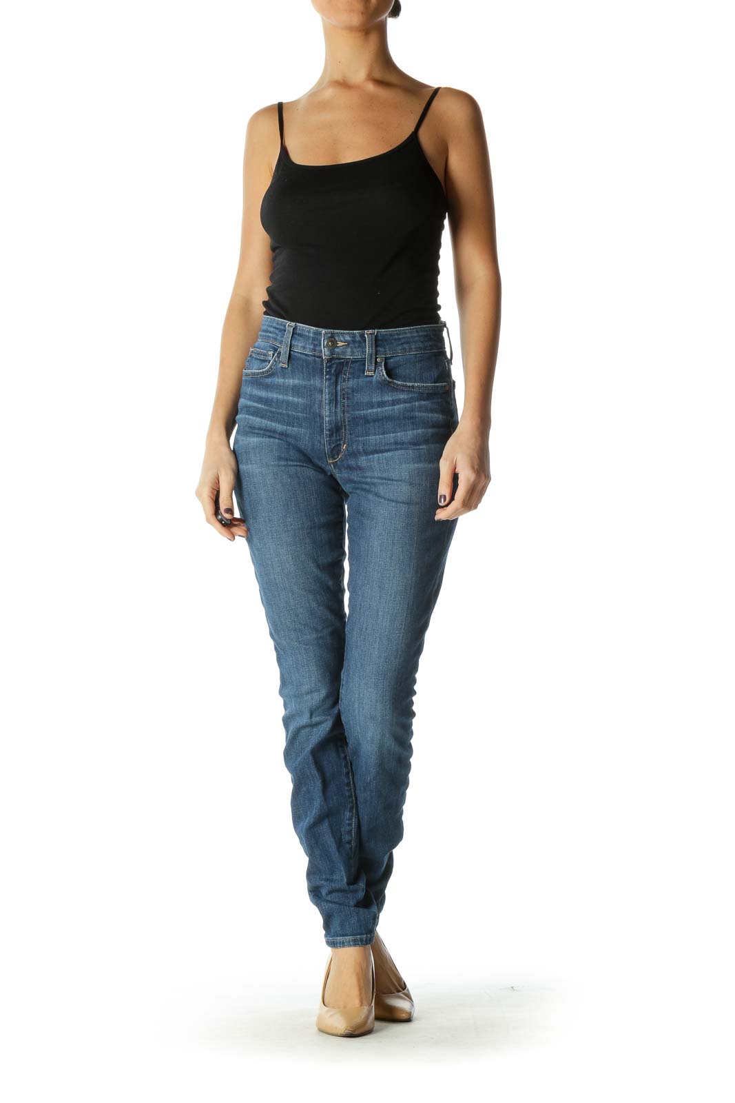 Blue Casual Skinny Jeans