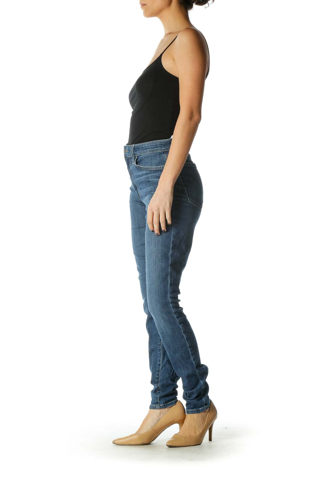 Blue Casual Skinny Jeans