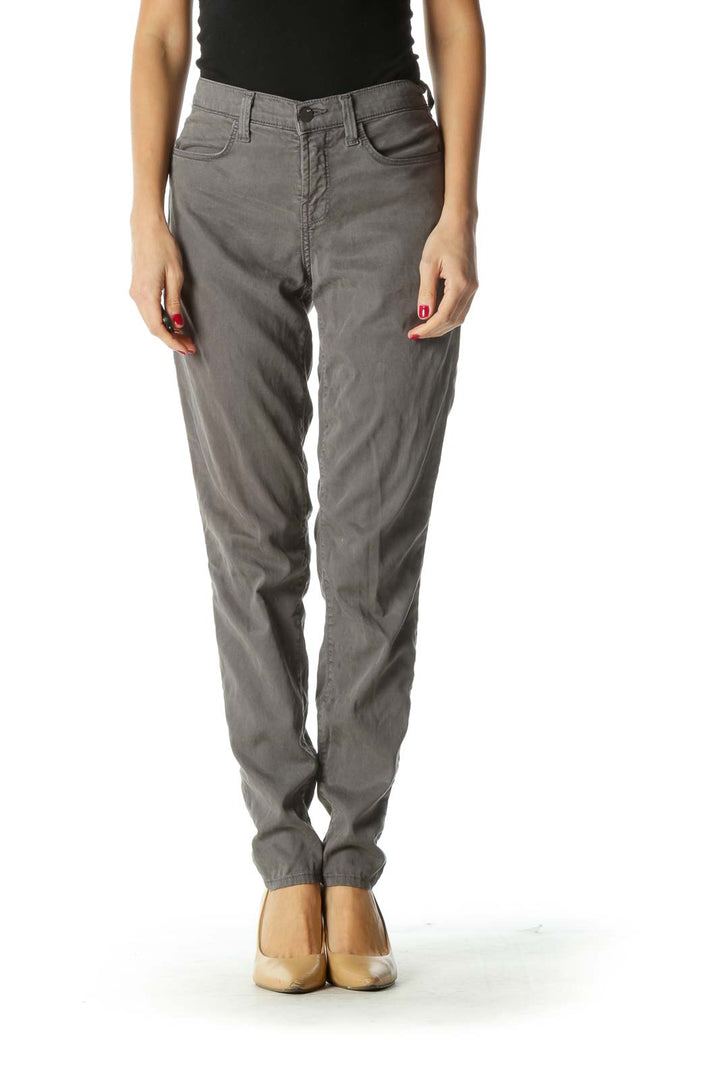 Gray Skinny Stretch Pants