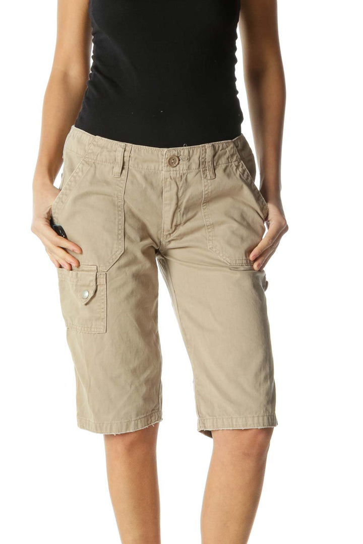 Brown Pocketed Shorts