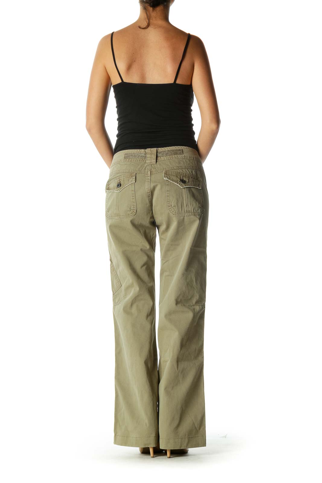 Green Wide Leg Utility Pants