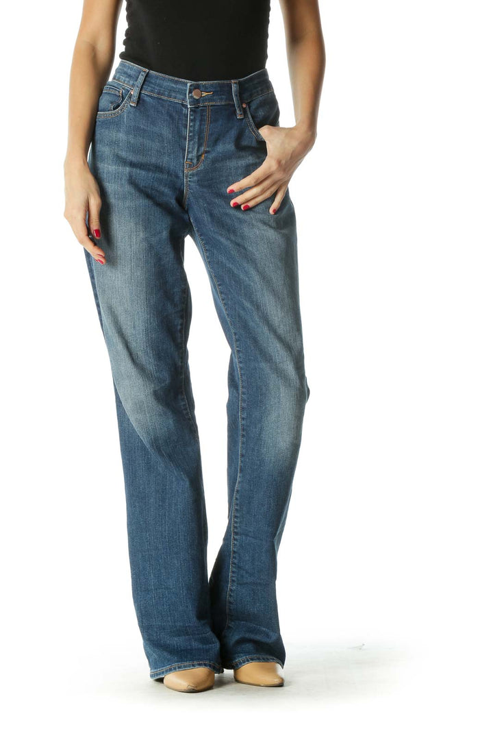 Blue Medium Wash Boot Cut Jeans