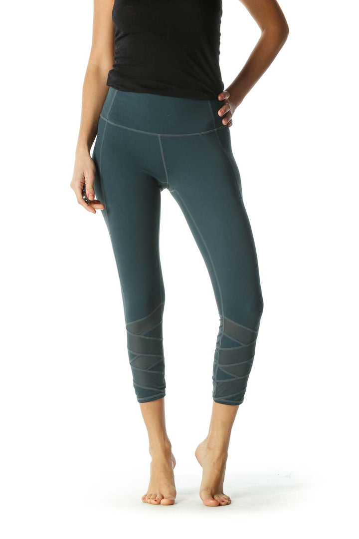 Blue Cropped Leggings