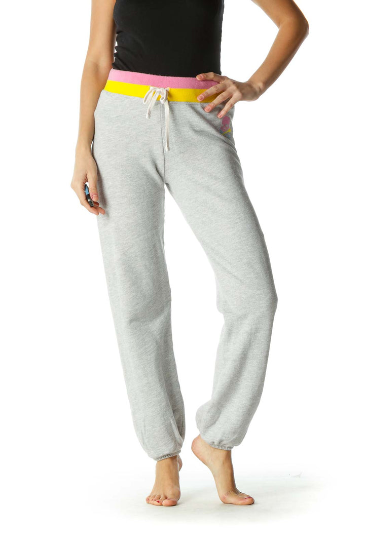 Gray Skull Sweat Pants