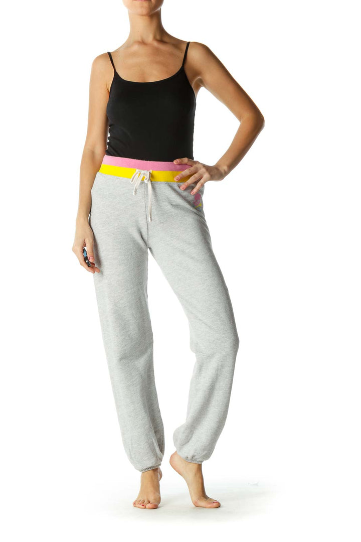 Gray Skull Sweat Pants