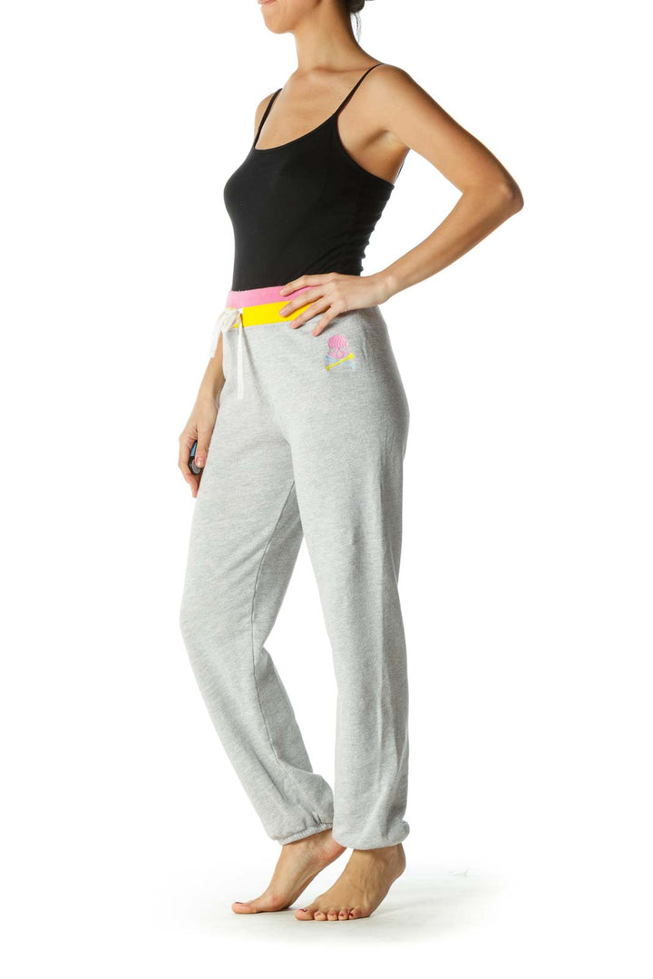 Gray Skull Sweat Pants