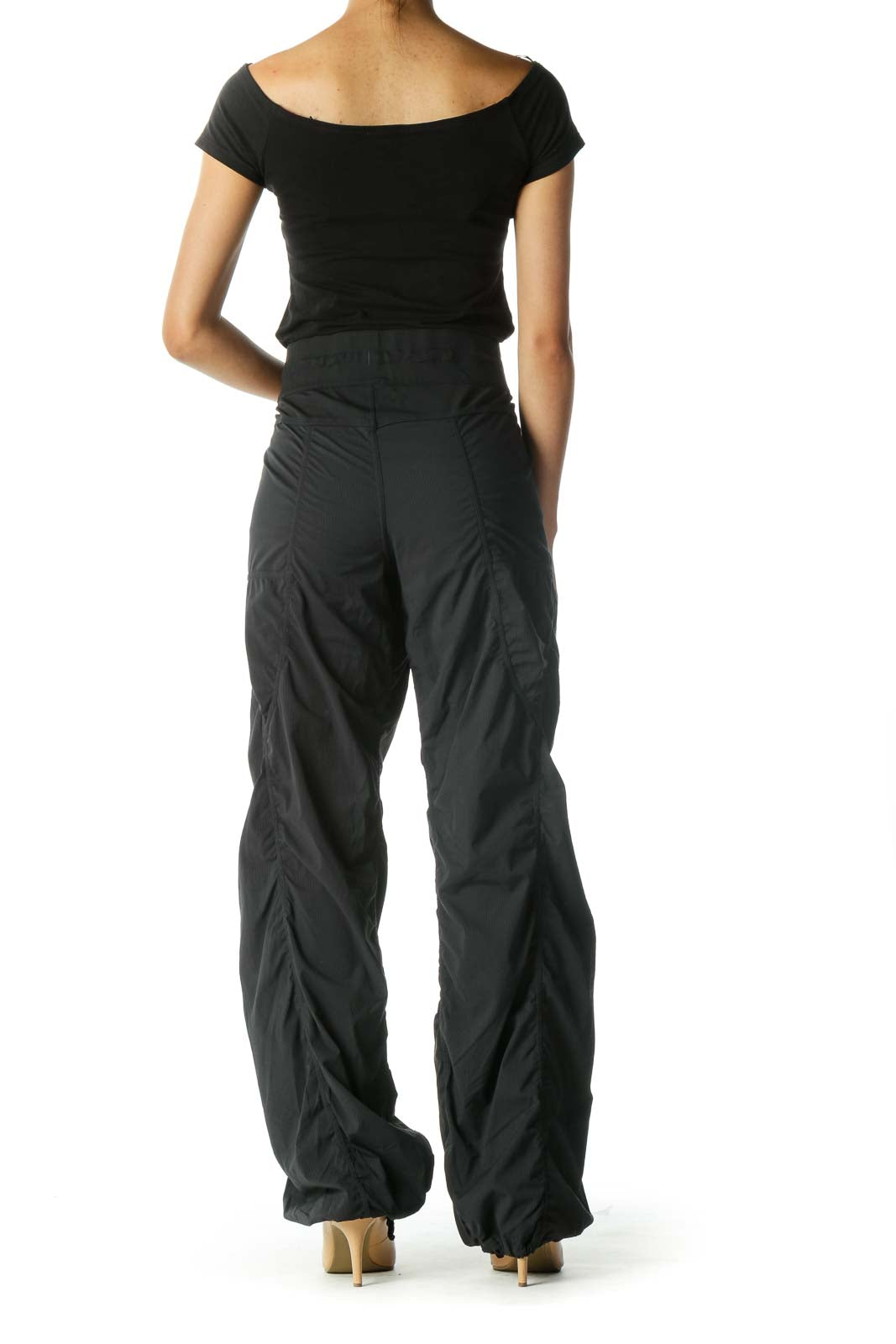 Black Active wear Sweat Pants