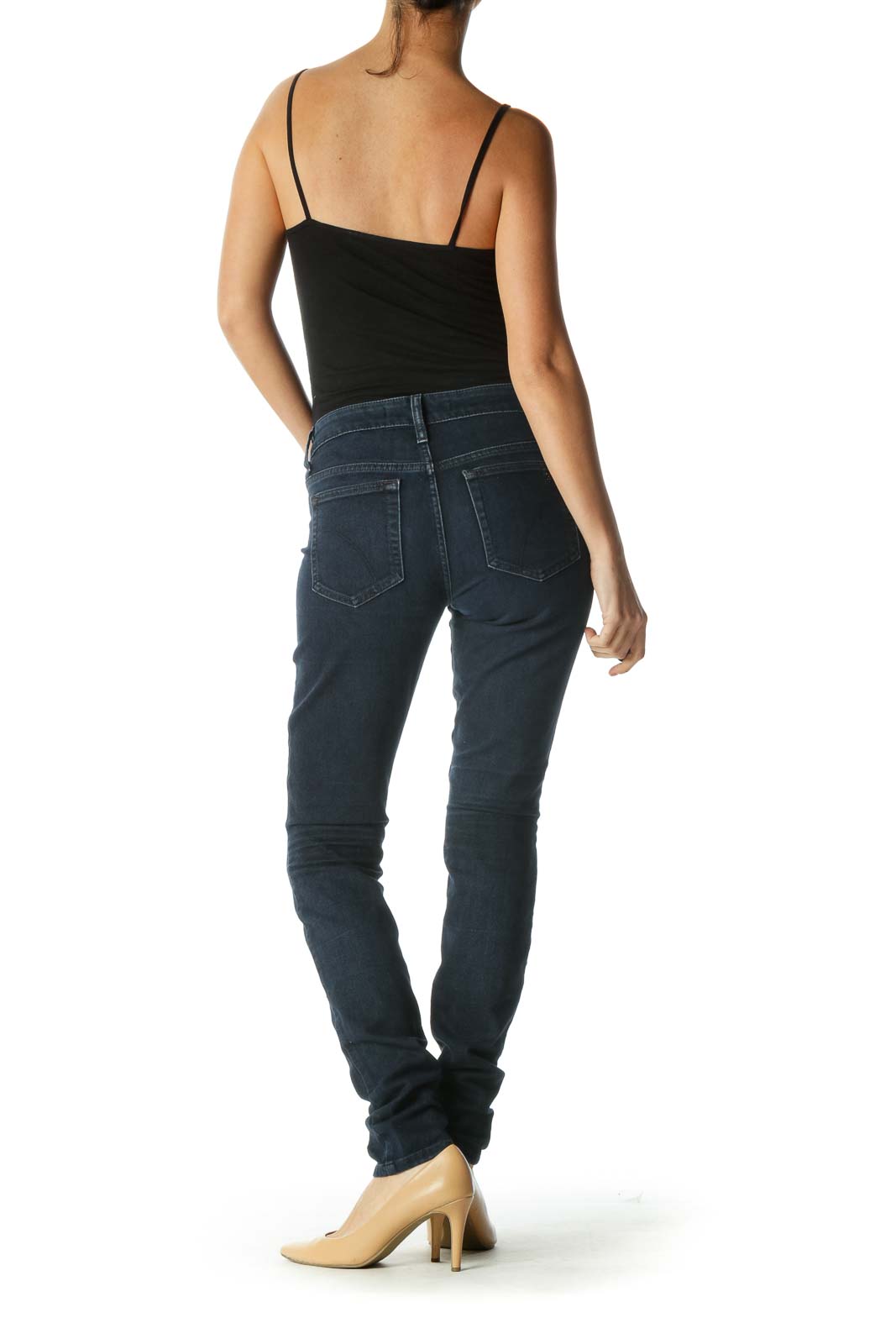 Blue Dark Wash Skinny Jeans