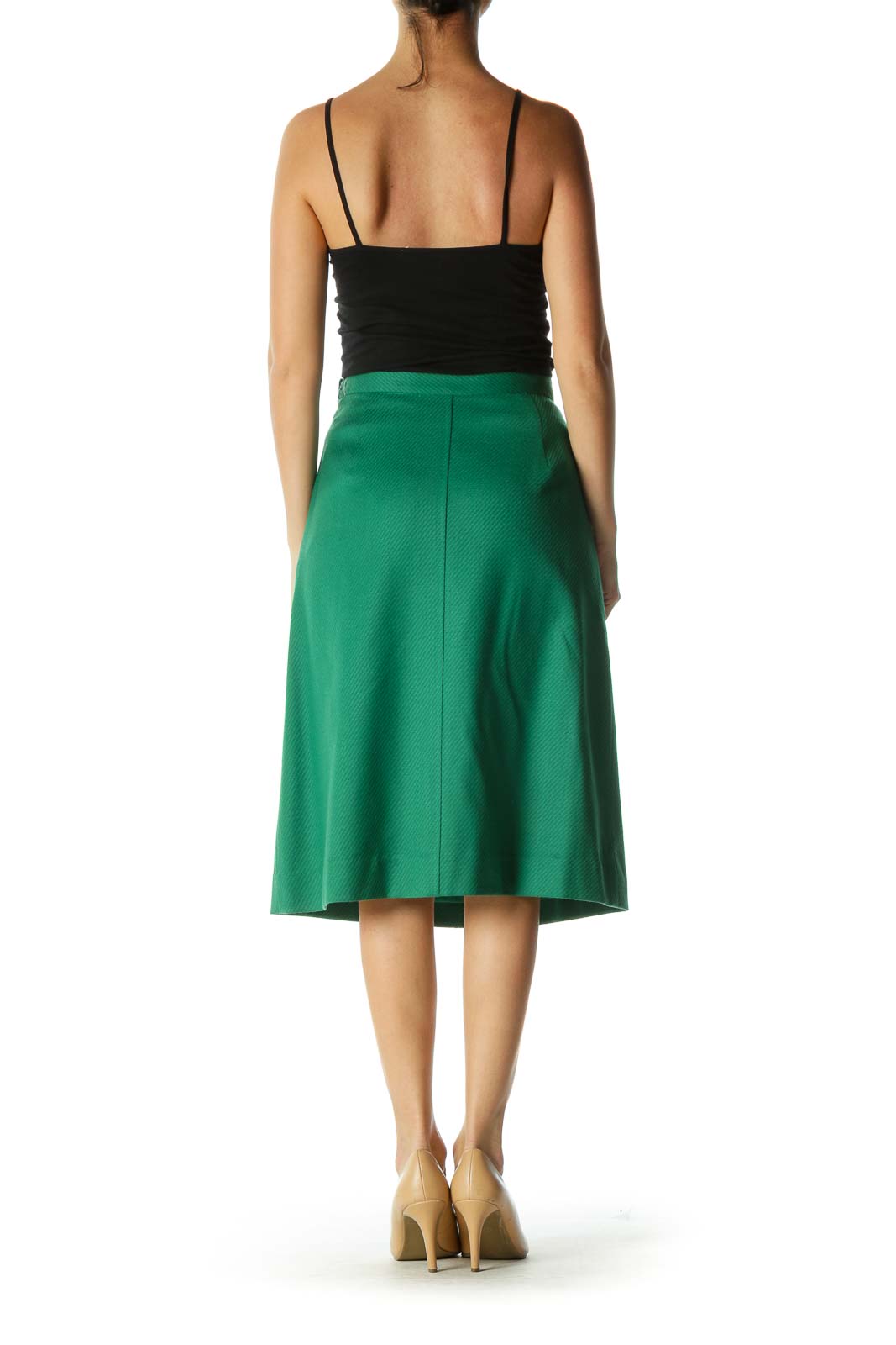 Green A-line Skirt