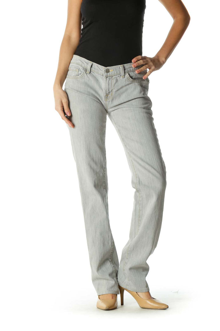 Gray Straight Leg Jeans