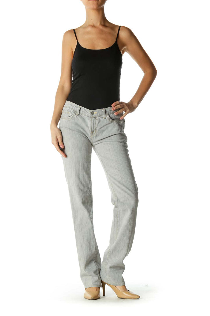 Gray Straight Leg Jeans