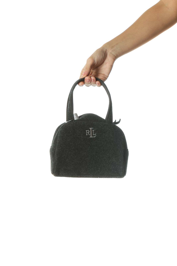 Black Wool Mini Handbag