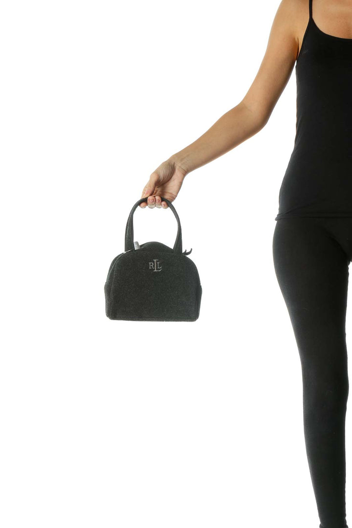 Black Wool Mini Handbag