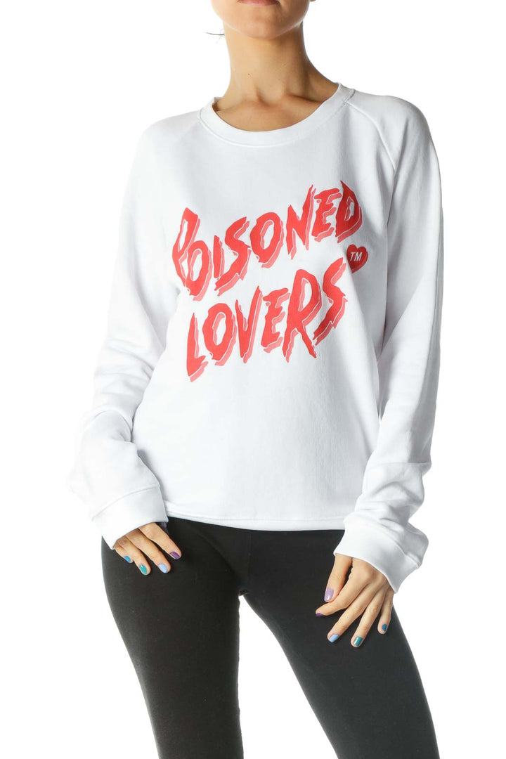 White Long Sleeve Sweat Shirt