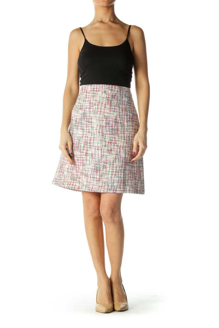 Multicolor Knit Pencil Skirt