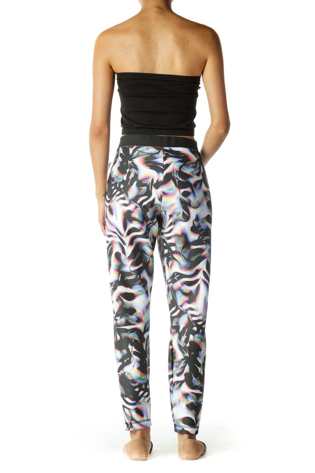 Multicolored Print Scuba Style Active Pants